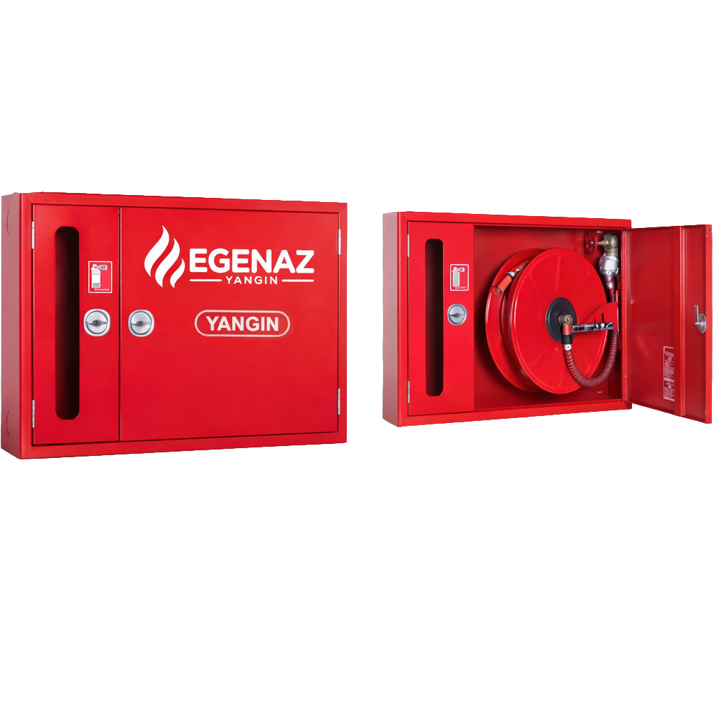 Çift Kapaklı Tüp Bölmeli Yangın Dolabı
